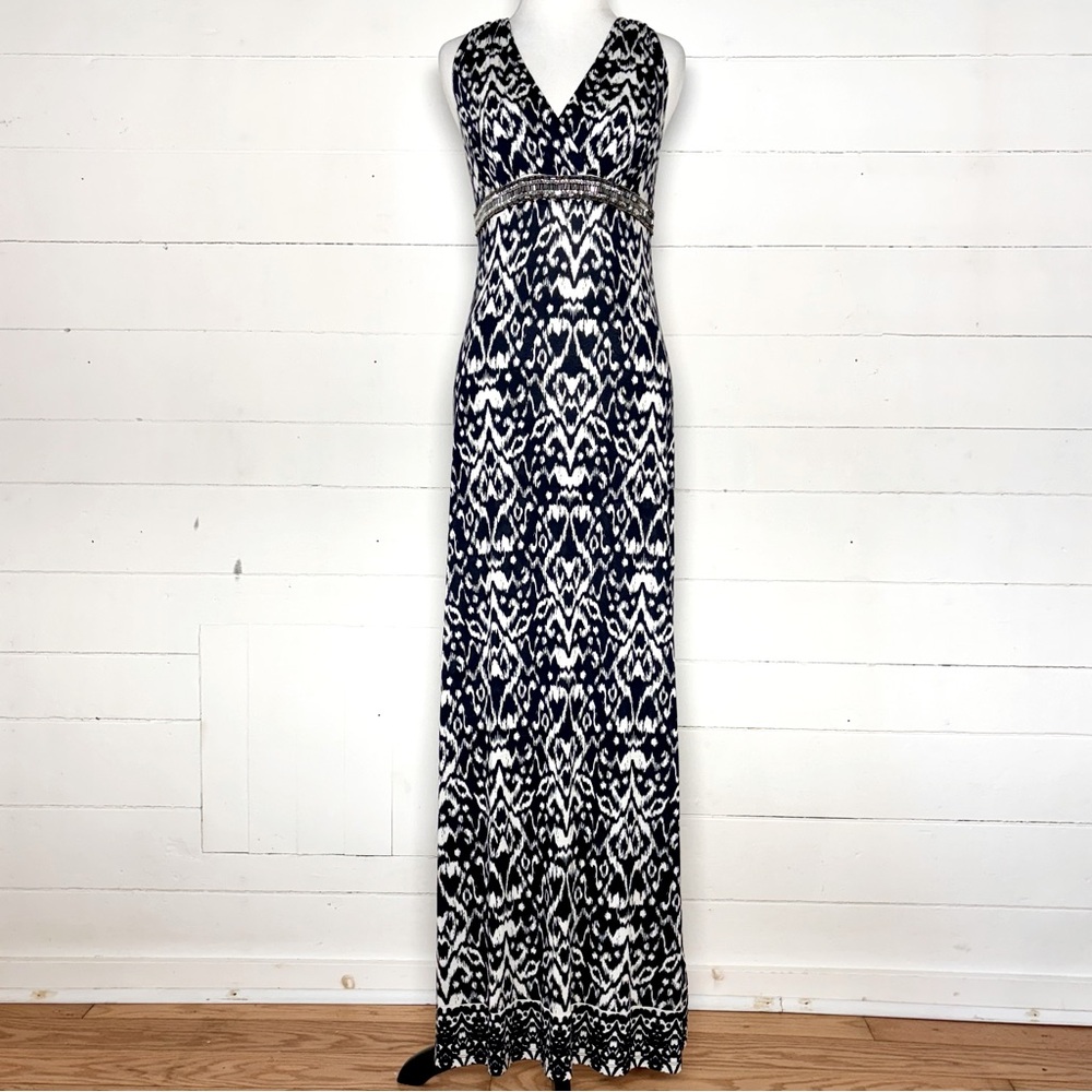 INC International Concepts Women’s Dark Blue & White Sheath Dress Size S